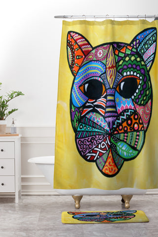 Lara Kulpa Mister Kitty Shower Curtain And Mat