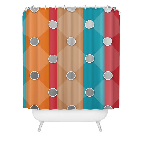 Lara Kulpa Mod Quilting Shower Curtain
