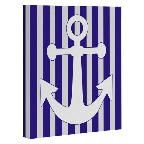 Lara Kulpa Navy Anchor Art Canvas