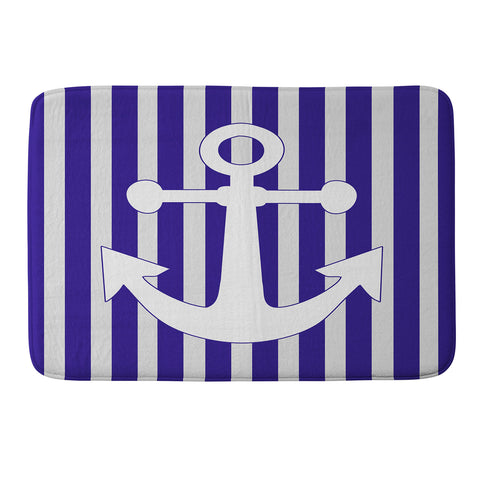 Lara Kulpa Navy Anchor Memory Foam Bath Mat