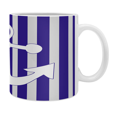 Lara Kulpa Navy Anchor Coffee Mug