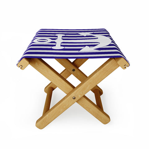 Lara Kulpa Navy Anchor Folding Stool