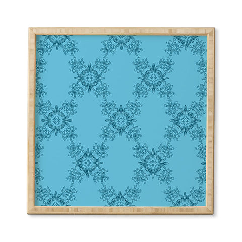 Lara Kulpa Ornamental Aqua Framed Wall Art