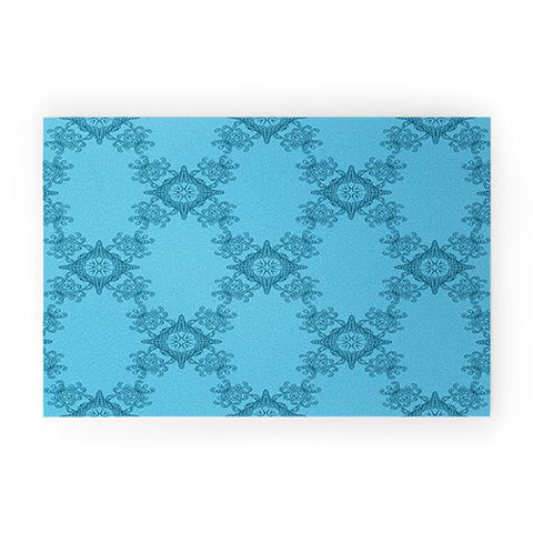 Lara Kulpa Ornamental Aqua Welcome Mat