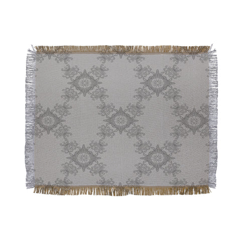 Lara Kulpa Ornamental Grey Throw Blanket