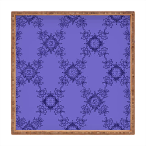 Lara Kulpa Ornamental Purple Square Tray