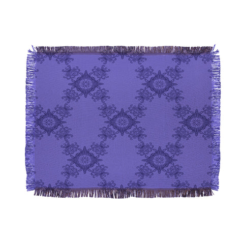 Lara Kulpa Ornamental Purple Throw Blanket