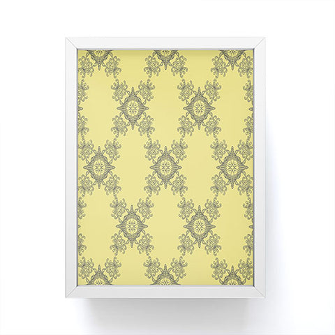 Lara Kulpa Ornamental Yellow Framed Mini Art Print