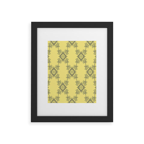 Lara Kulpa Ornamental Yellow Framed Art Print