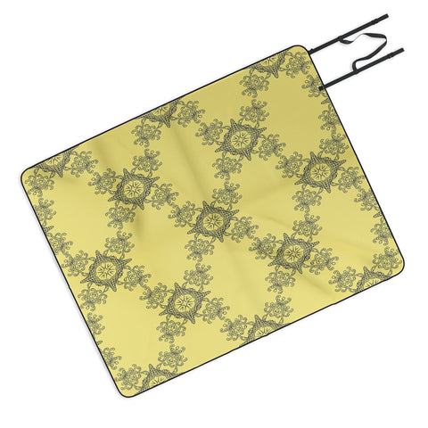 Lara Kulpa Ornamental Yellow Picnic Blanket