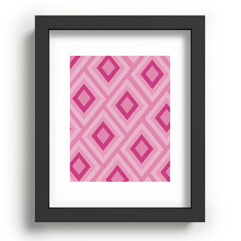 Lara Kulpa Pink Diamonds Recessed Framing Rectangle