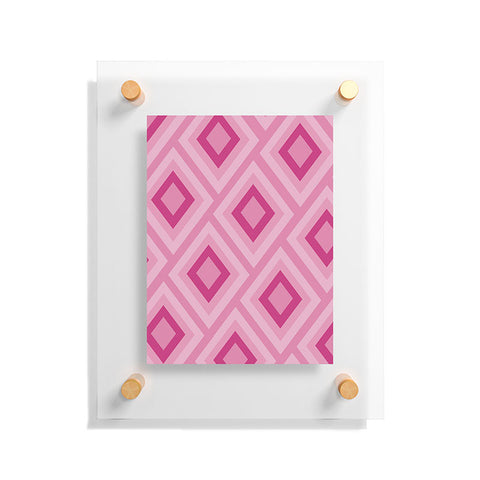 Lara Kulpa Pink Diamonds Floating Acrylic Print