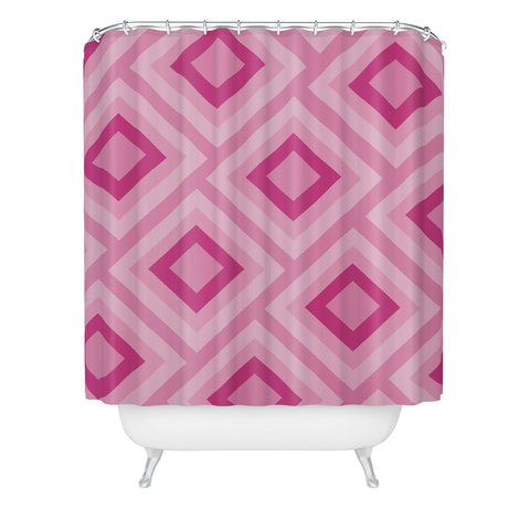 Lara Kulpa Pink Diamonds Shower Curtain