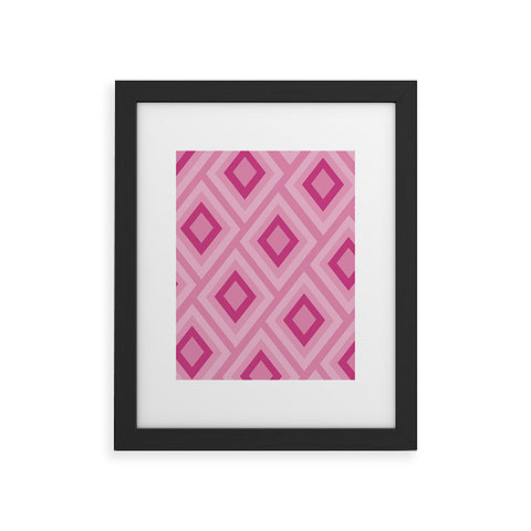 Lara Kulpa Pink Diamonds Framed Art Print