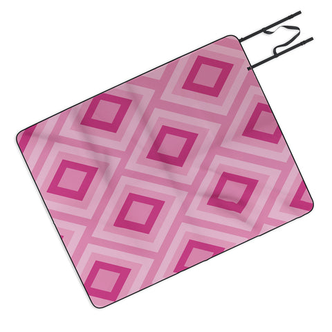 Lara Kulpa Pink Diamonds Picnic Blanket
