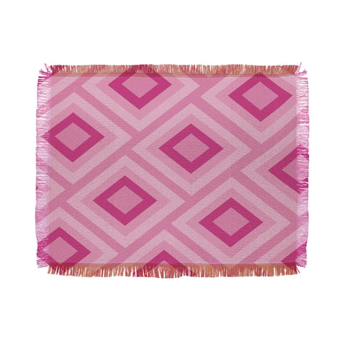 Lara Kulpa Pink Diamonds Throw Blanket