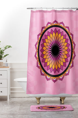Lara Kulpa Pinora Lotus Shower Curtain And Mat