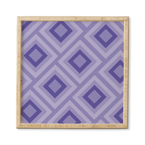 Lara Kulpa Purple Diamonds Framed Wall Art