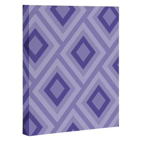 Lara Kulpa Purple Diamonds Art Canvas