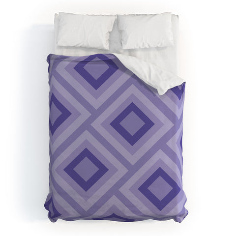 Lara Kulpa Purple Diamonds Duvet Cover