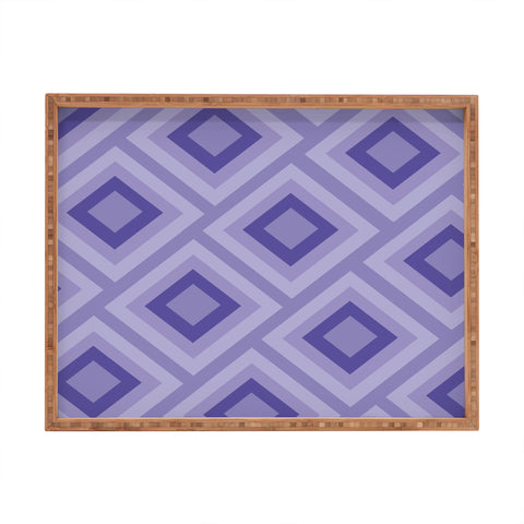 Lara Kulpa Purple Diamonds Rectangular Tray