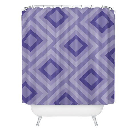 Lara Kulpa Purple Diamonds Shower Curtain