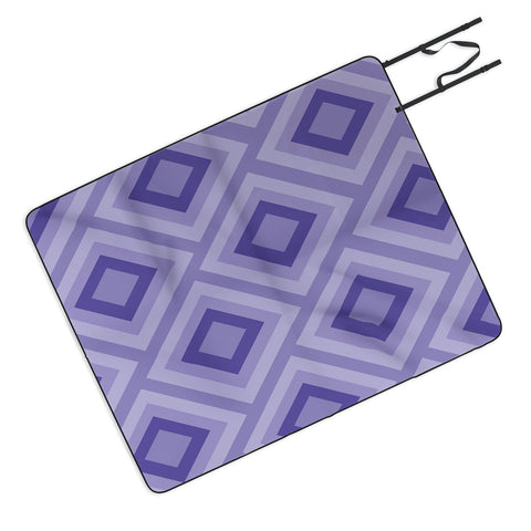 Lara Kulpa Purple Diamonds Picnic Blanket