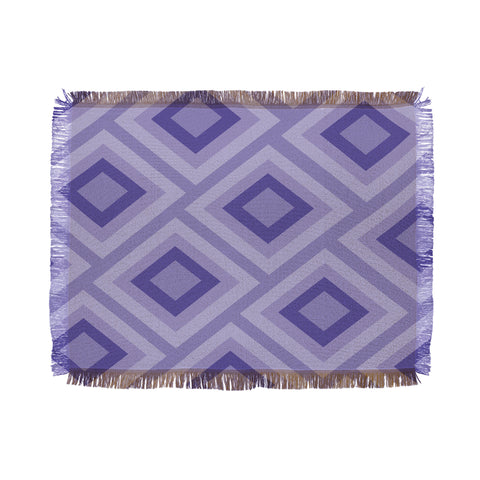 Lara Kulpa Purple Diamonds Throw Blanket