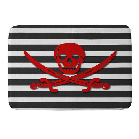 Lara Kulpa Red Pirate Memory Foam Bath Mat