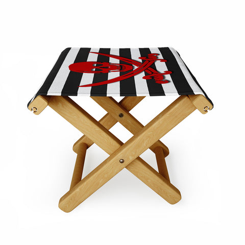 Lara Kulpa Red Pirate Folding Stool