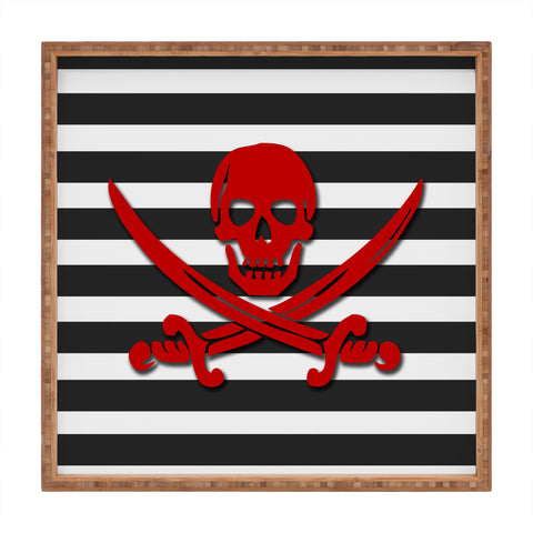 Lara Kulpa Red Pirate Square Tray