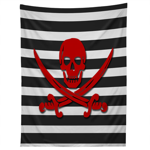 Lara Kulpa Red Pirate Tapestry
