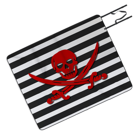 Lara Kulpa Red Pirate Picnic Blanket