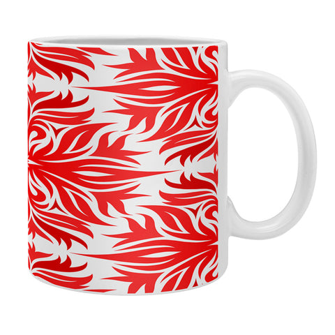 Lara Kulpa Red Tribal Floral Coffee Mug