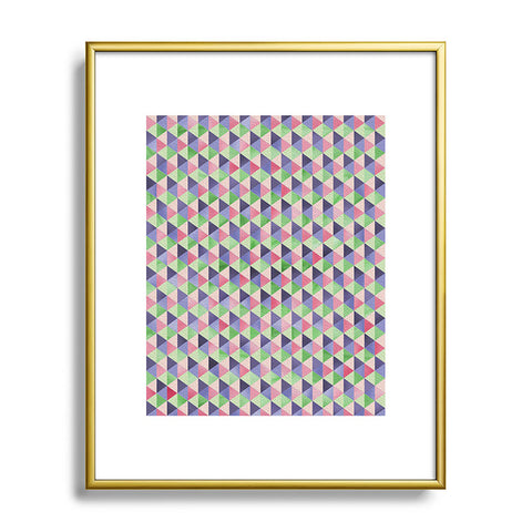 Lara Kulpa Retro Cubic Summer Metal Framed Art Print