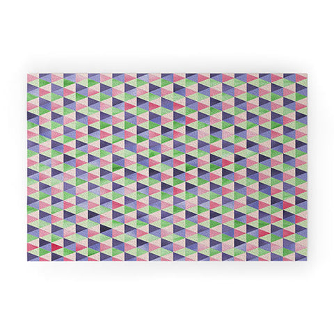 Lara Kulpa Retro Cubic Summer Welcome Mat