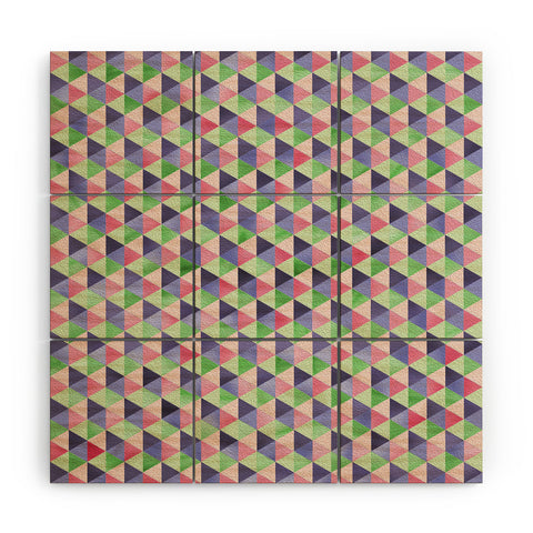 Lara Kulpa Retro Cubic Summer Wood Wall Mural