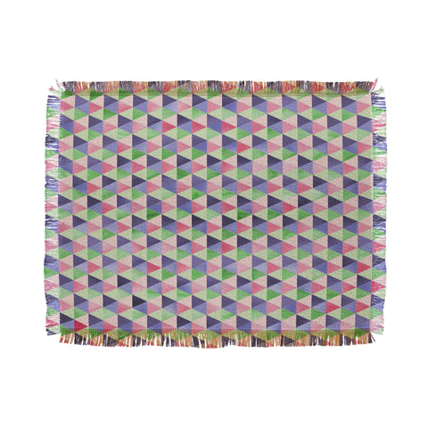 Lara Kulpa Retro Cubic Summer Throw Blanket