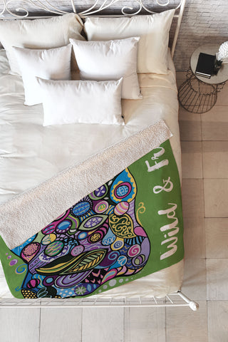 Lara Kulpa Wild And Free Fleece Throw Blanket