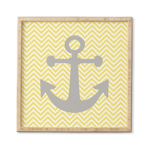 Lara Kulpa Yellow Anchor Framed Wall Art