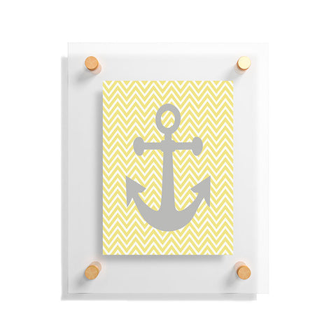 Lara Kulpa Yellow Anchor Floating Acrylic Print