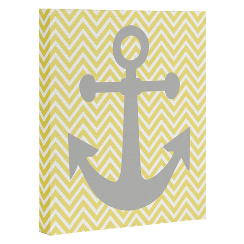 Lara Kulpa Yellow Anchor Art Canvas