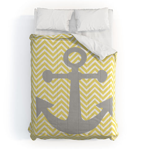 Lara Kulpa Yellow Anchor Comforter