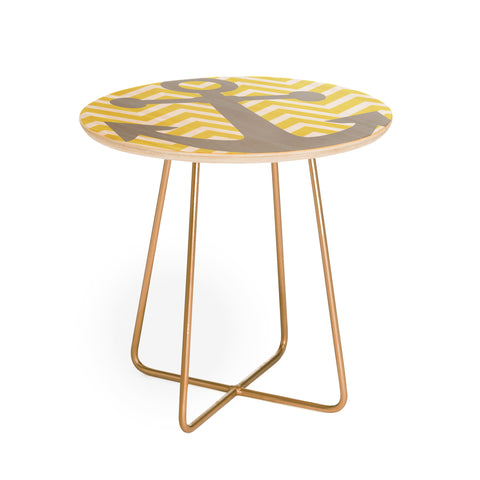 Lara Kulpa Yellow Anchor Round Side Table