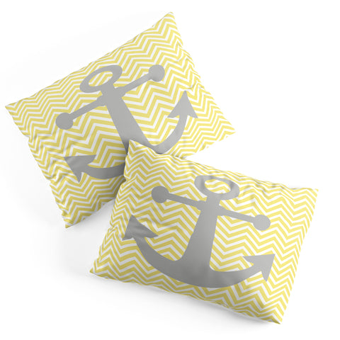 Lara Kulpa Yellow Anchor Pillow Shams