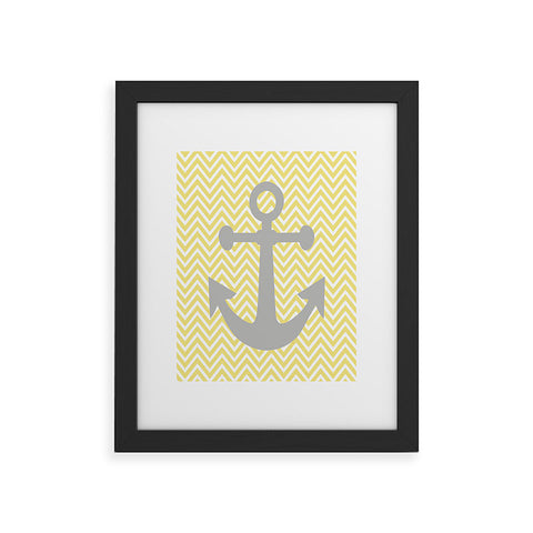 Lara Kulpa Yellow Anchor Framed Art Print