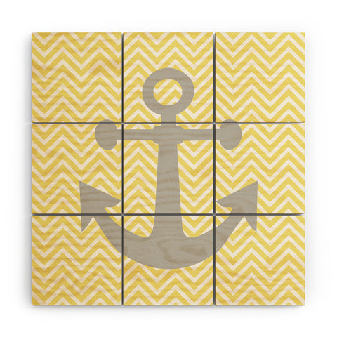 Lara Kulpa Yellow Anchor Wood Wall Mural