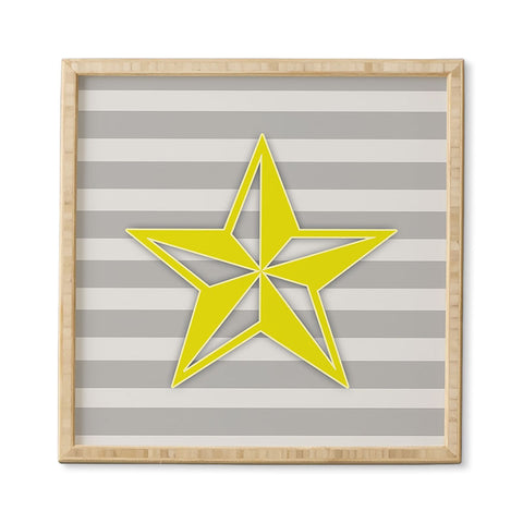 Lara Kulpa Yellow Star Framed Wall Art