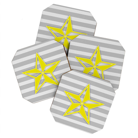 Lara Kulpa Yellow Star Coaster Set