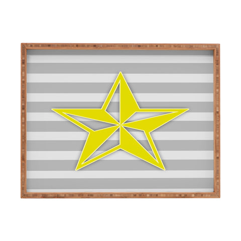 Lara Kulpa Yellow Star Rectangular Tray